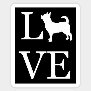 I Love Chihuahuas Silhouette Pet Owner Lover Gift Idea Dog Sticker